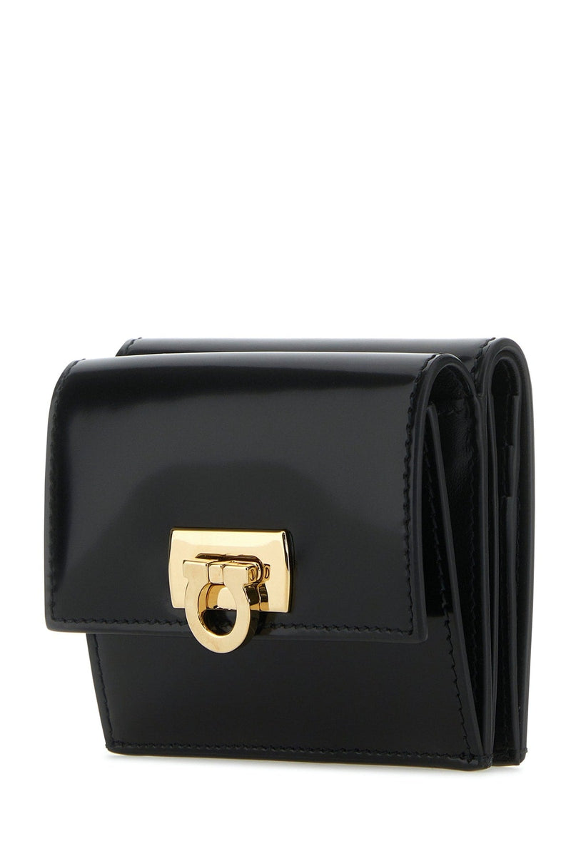 Ferragamo Nero Wallet — Black Leather