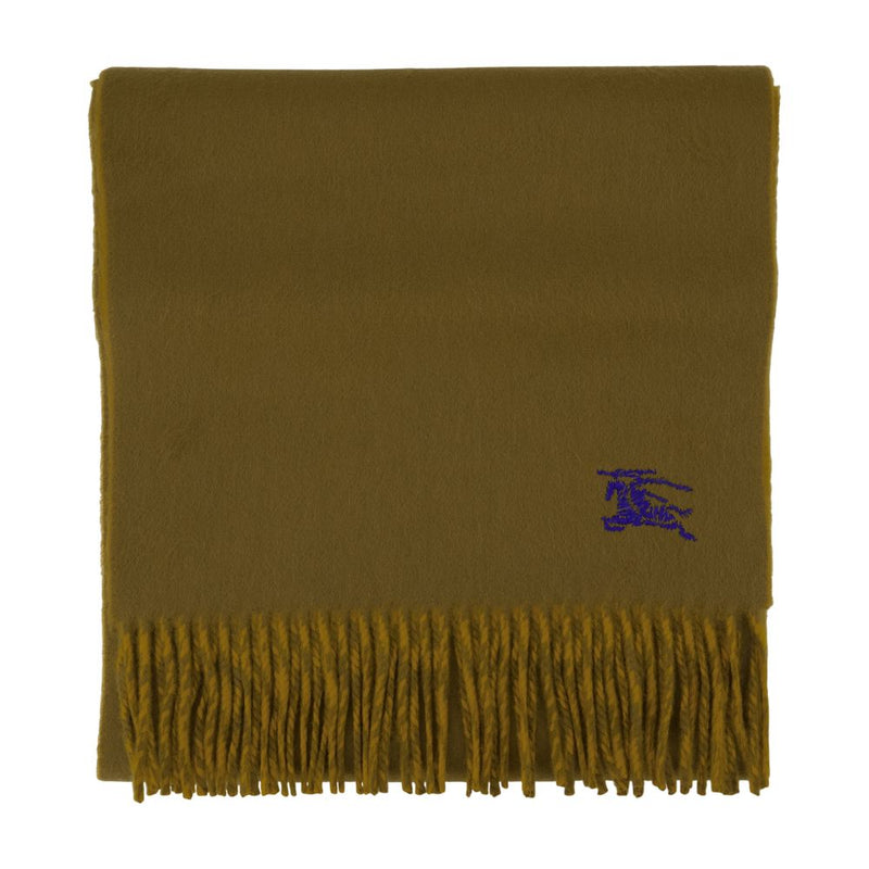 Burberry Wool Solid Scarf — Khaki Scarfs