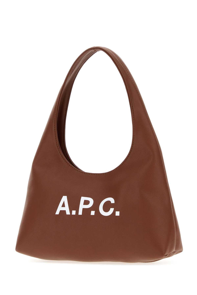 A.p.c. Ninon Shoulder Bag — Brown Polyurethane