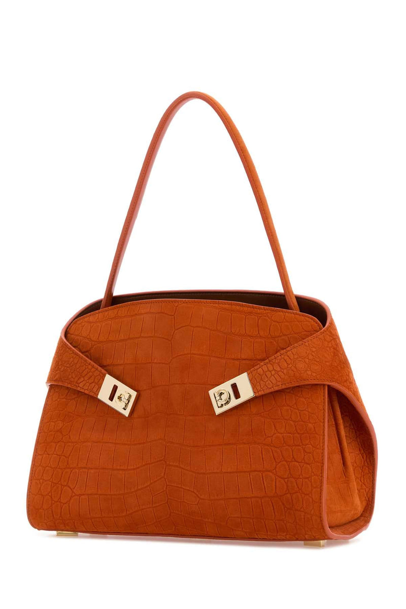 Ferragamo Siena Shoulder Bag — Orange