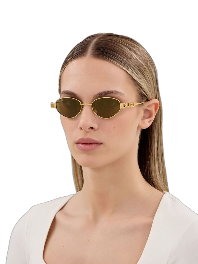 Gucci Gg1935s Metal Frame Sunglasses — Gold