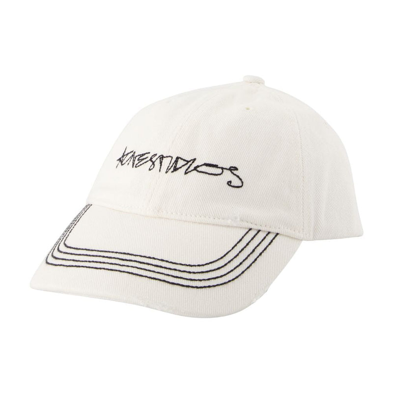 Acne Studios C40438-Du7 Cotton Baseball Cap — White Caps