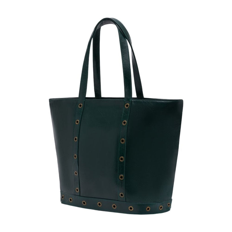Vanessa Bruno M Zippe Tote Bag — Green Calfskin