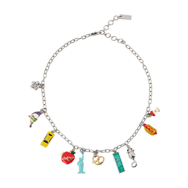 Marc Jacobs New York Charm Necklace — Silver Metal Necklaces