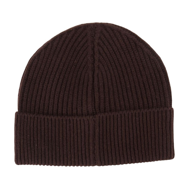 Casablanca A-Hat-090-01 Ribbed Wool Beanie — Brown Beanies