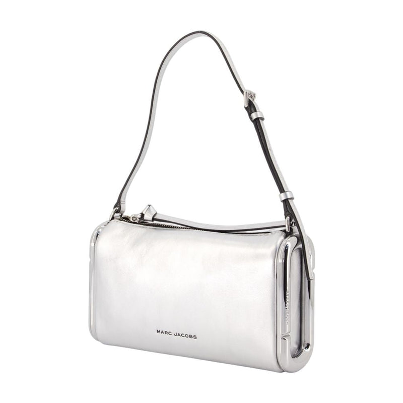 Marc Jacobs Metallic Leather Shoulder Bag — Silver Cowhide