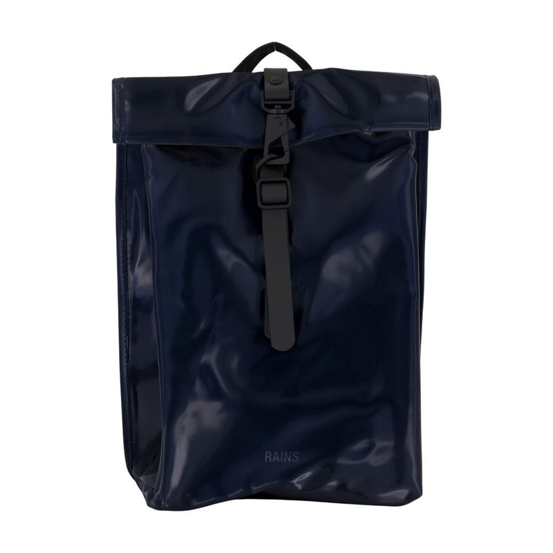 Rains Roll-Top Synthetic Backpack — Blue Hand Bags