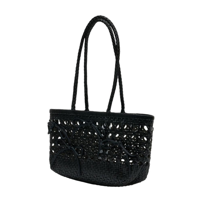 Osoi Biscuit Tote Bag — Black Raffia