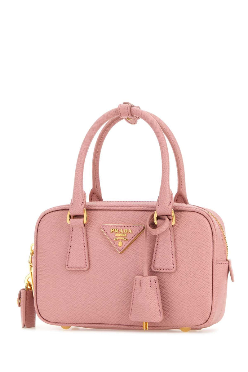 Prada Bauletto Top Handle Bag — Pink