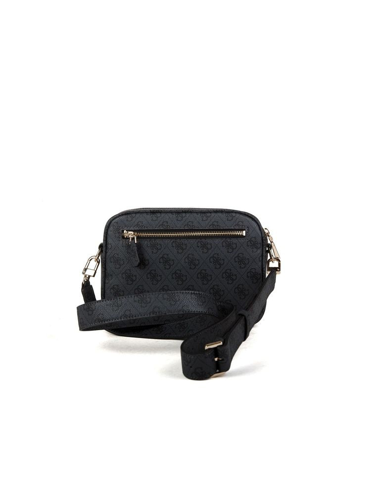 Guess Meridian Ii Crossbody Bag — Black Polyurethane