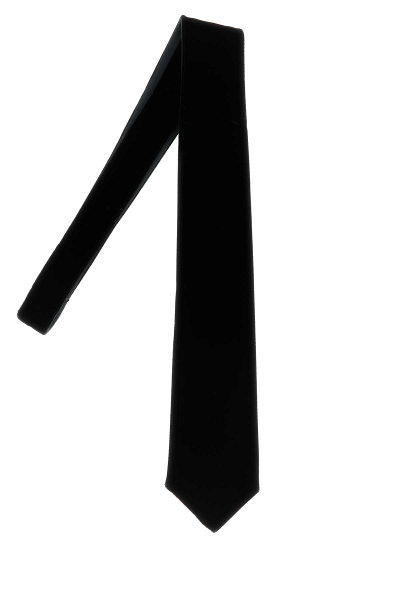 Giorgio Armani Velvet Tie — Black Neckties