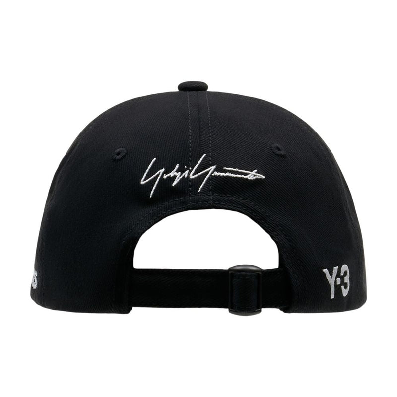 Y-3 Kr4908 Logo-Embroidered Cotton Baseball Cap — Black Caps