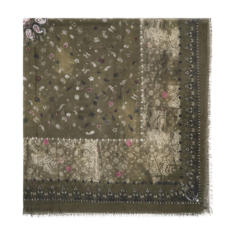 Zadig & Voltaire Scarf — Khaki Cotton Scarfs