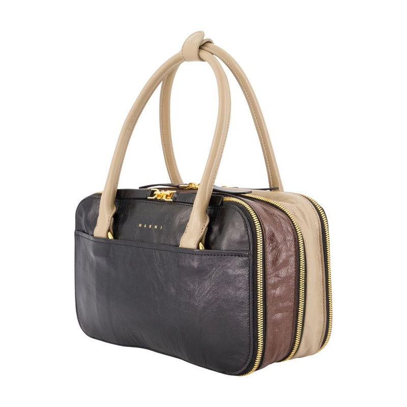 Marni Shoulder Bag — Black Calfskin