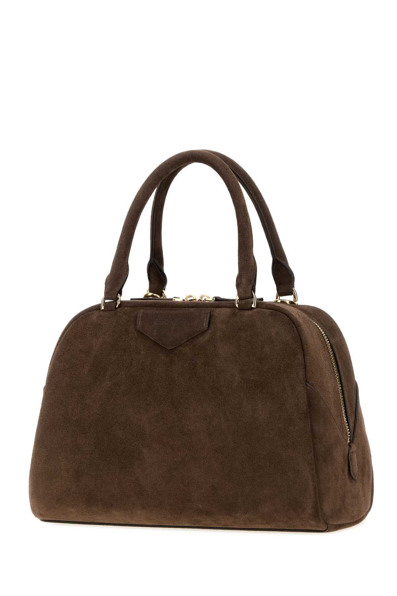 Givenchy Suede Top Handle Bag — Brown