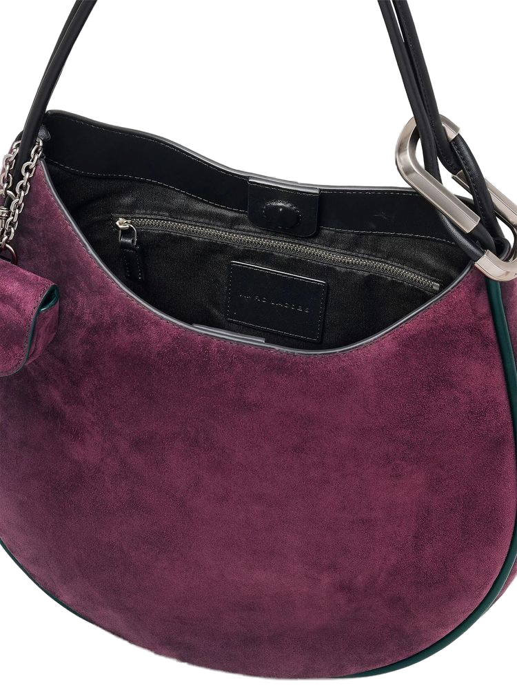 Marc Jacobs Suede Dual-Handle Shoulder Bag — Purple Cow Leather