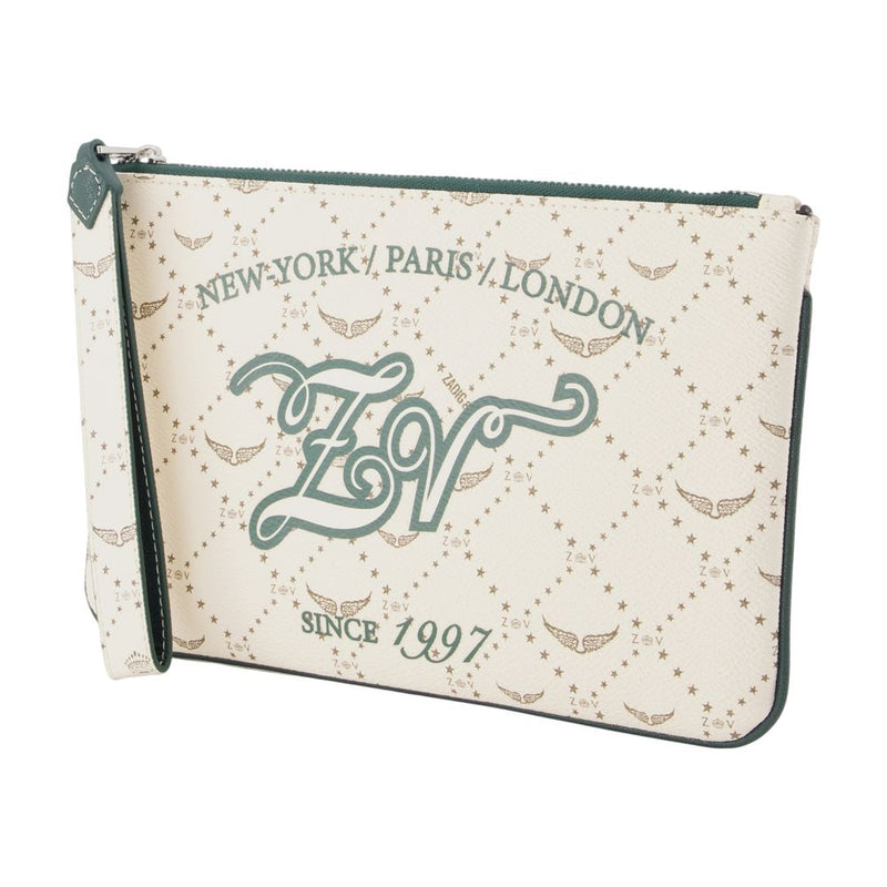 Zadig & Voltaire Z Monogram Pouch — White Synthetic Wallet
