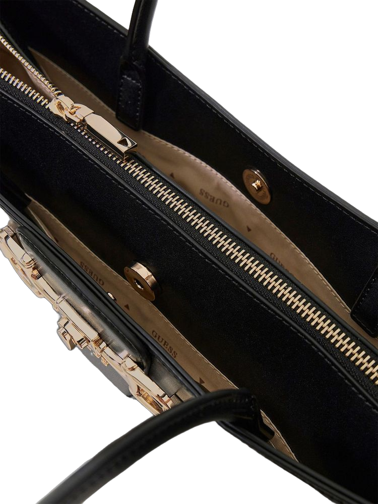 Guess Tote Bag — Black Polyurethane