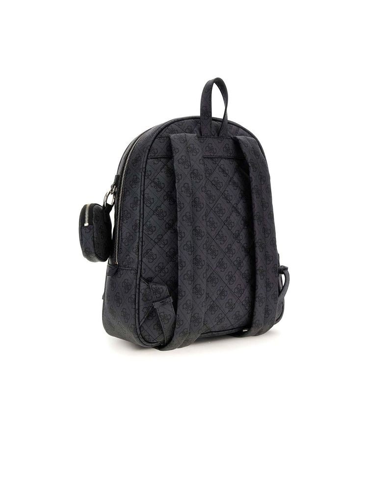Guess Coal Logo Polyurethane Backpack — Gray