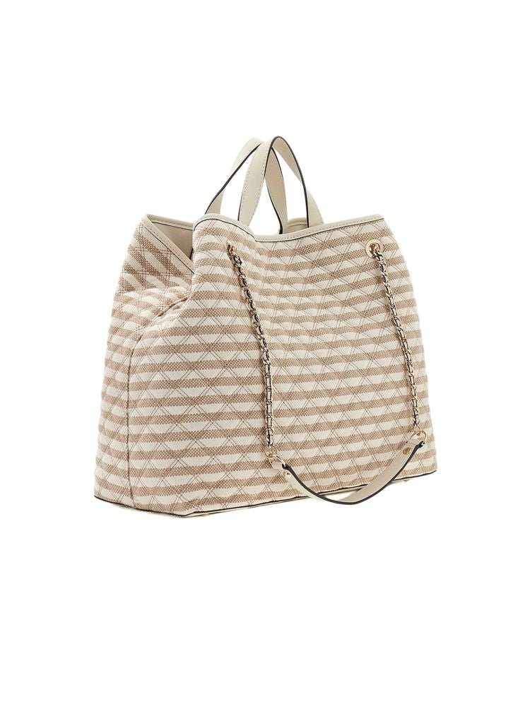 Guess Giully Ii Tote Bag — Taupe Polyester