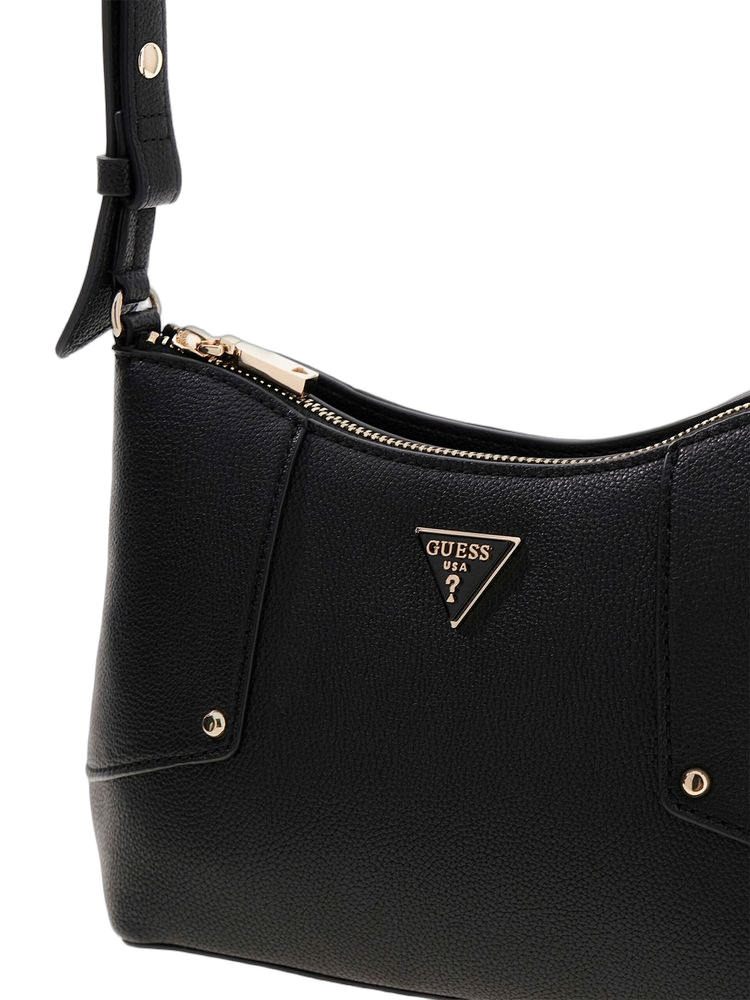 Guess Darcy Shoulder Bag — Black Polyurethane