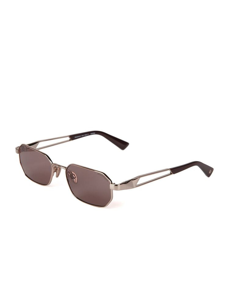 Hickmann Hi3248 Metal Rectangle Sunglasses — Rose Gold