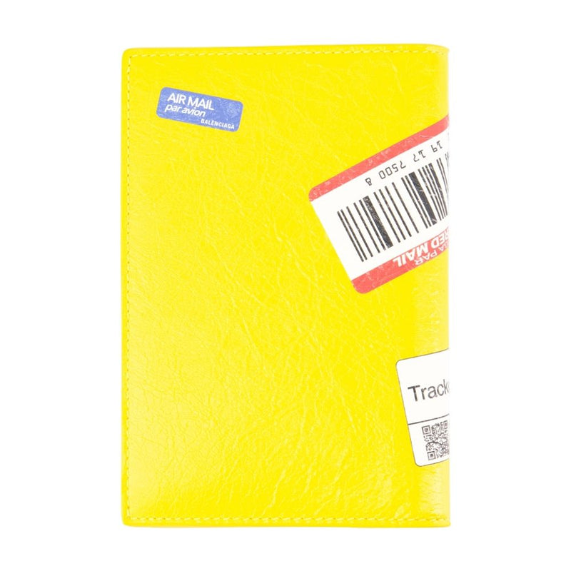 Balenciaga Lambskin Passport Holder Card Case — Yellow Cases