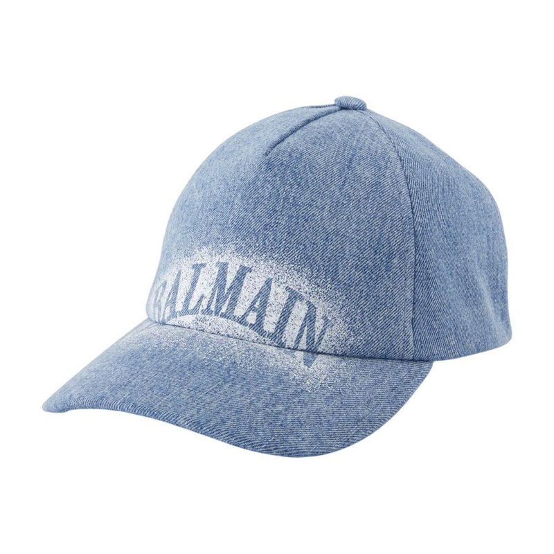 Balmain Gh1xa562dg11-6fc Logo-Embroidered Cotton Baseball Cap — Blue Caps
