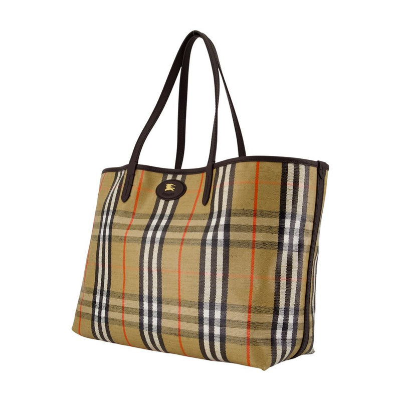 Burberry Ll Highlands Tote Bag — Beige Cotton