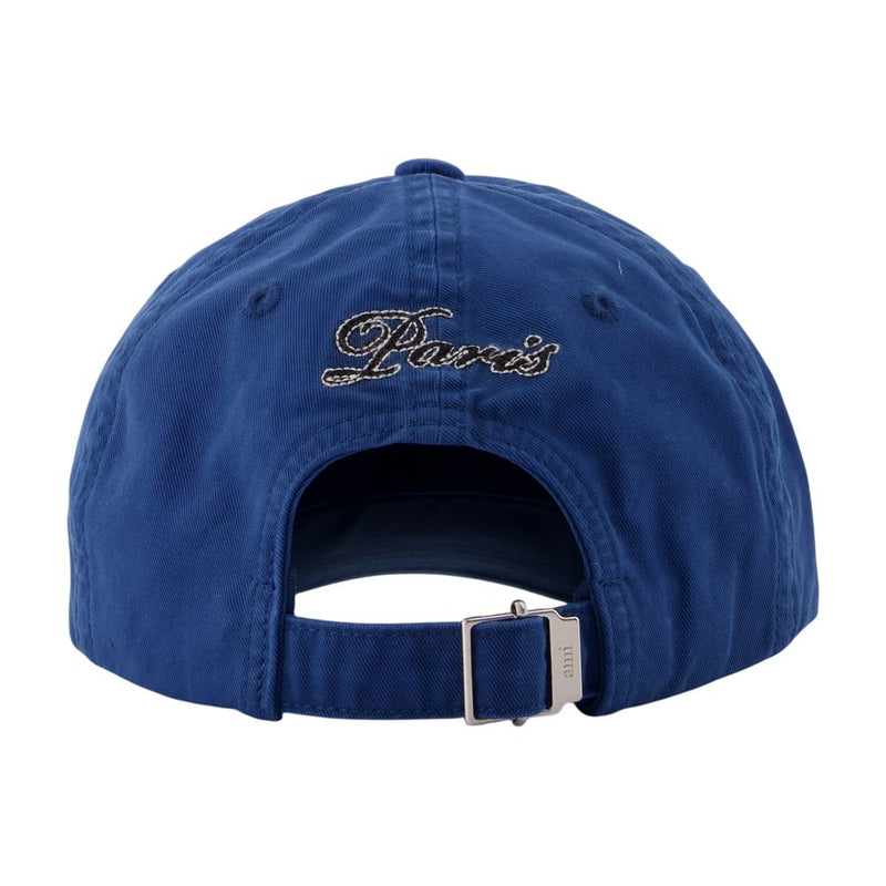 Ami Paris Ucp289.aw0052-A340 Cotton Embroidered Baseball Cap — Blue Caps