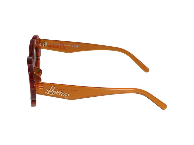 Loewe Lw40088u Flower-Shaped Frame Sunglasses — Orange Standard