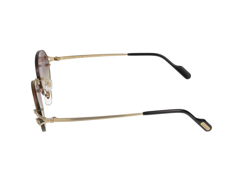 Cartier Ct0551s Rimless Metal Sunglasses — Gold