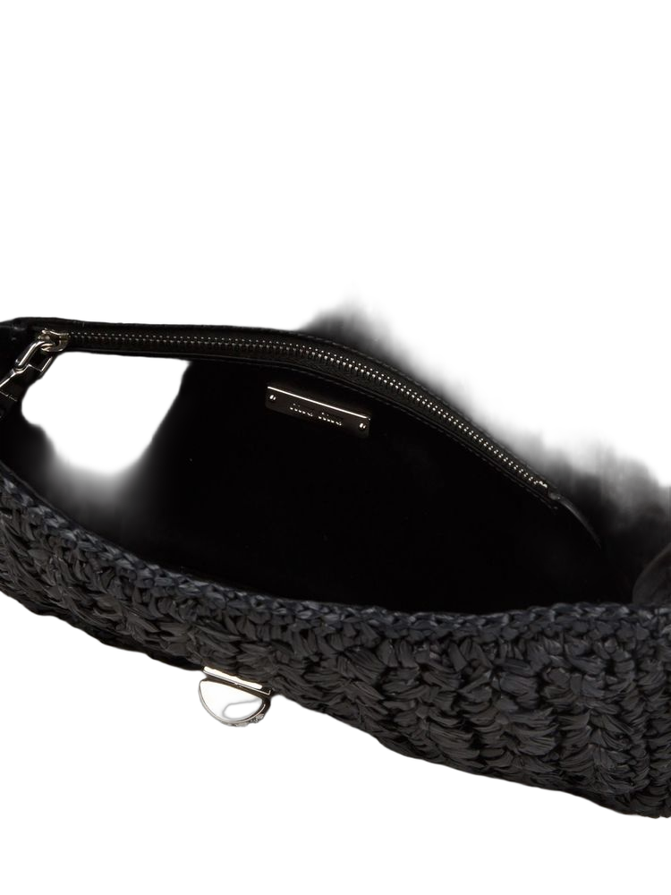Miu Miu Quilted Lambskin Crossbody Bag — Black