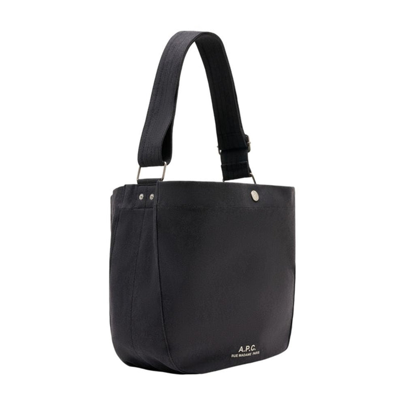 A.p.c. Journal Crossbody Bag — Black Cotton