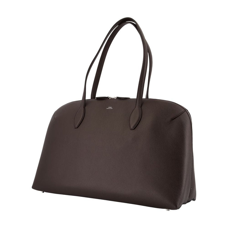 Toteme Day Shopper Tote Bag — Brown Calfskin