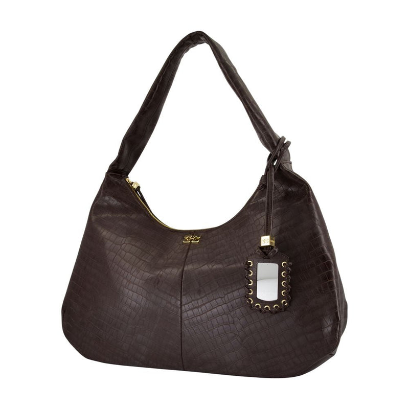 Ganni Bou Xxl Shoulder Bag — Brown Calfskin