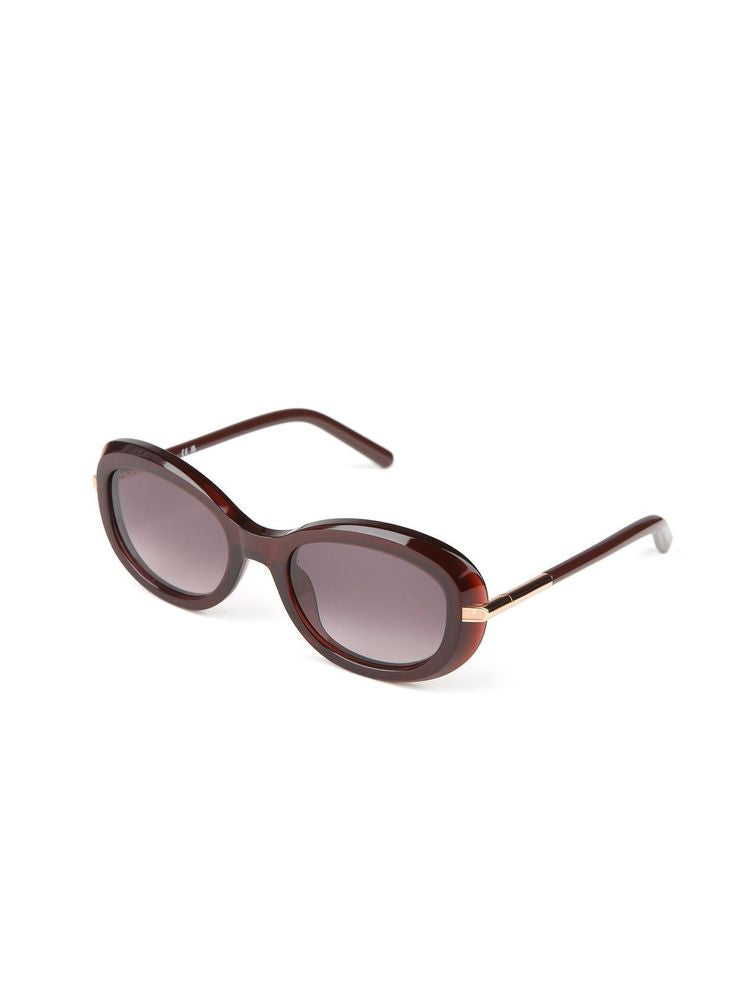Furla Sfu984 Oversized Acetate Sunglasses — Burgundy