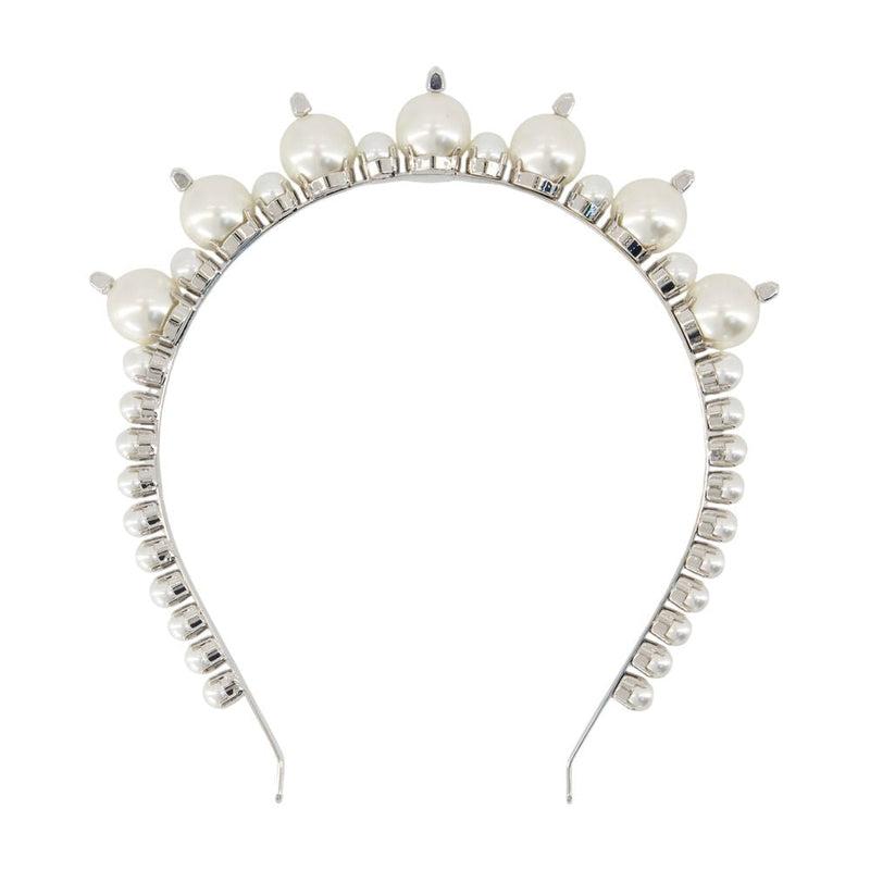 Simone Rocha Pearl-Embellished Headband — White Others Headbands