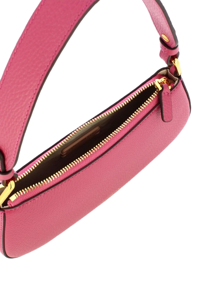 Coccinelle Merveille Mini Shoulder Bag — Red Cow Leather
