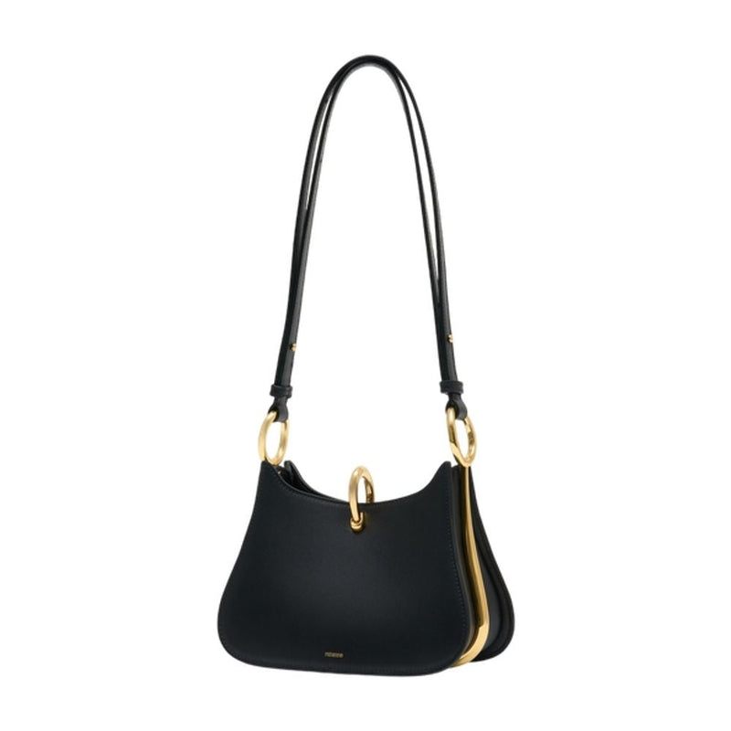 Rabanne Calfskin Shoulder Bag — Black
