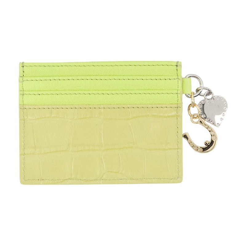 Vivienne Westwood Crocodile-Embossed Calfskin Card Case — Green Cases