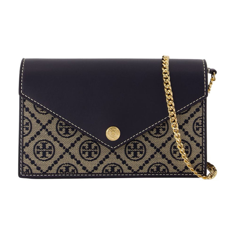 Tory Burch Wallet On Chain — Navy Cowhide