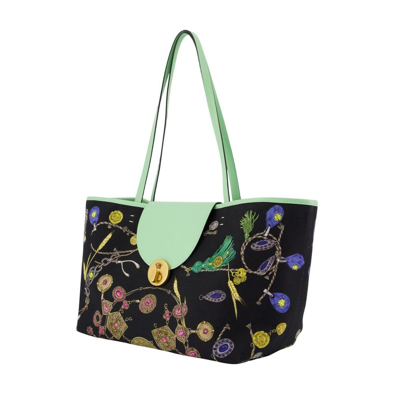 Versace St. Broken Jewels Tote Bag — Multicolor Cotton