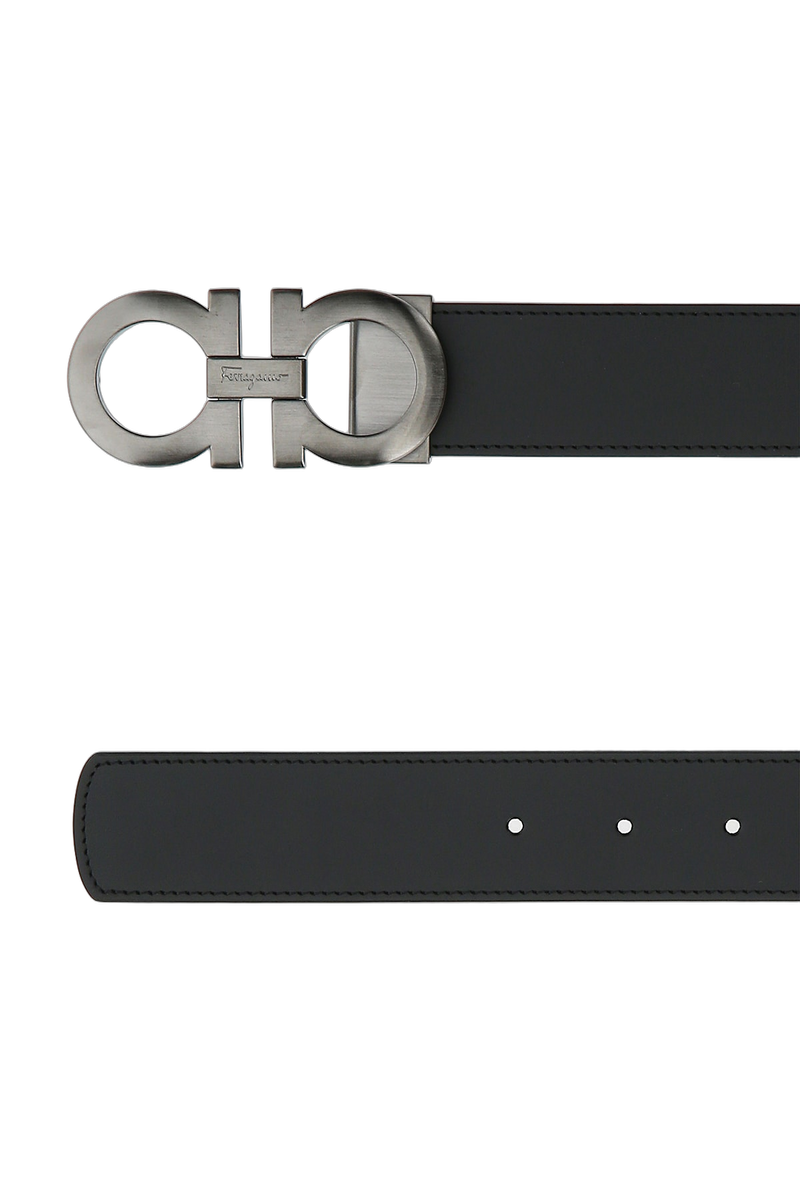 Ferragamo Nerohickory Belt — Black Calf