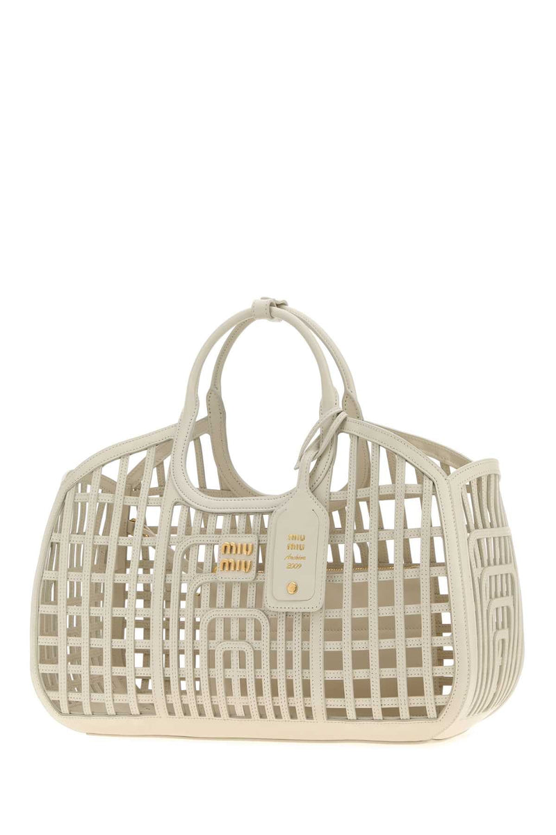 Miu Miu A Shoulder Bag — Beige Calf Leather