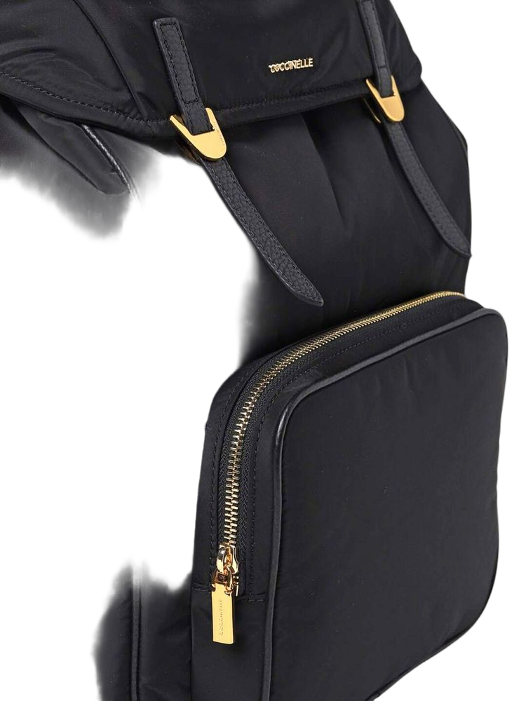 Coccinelle Campus Puffy Backpack — Black Polyester