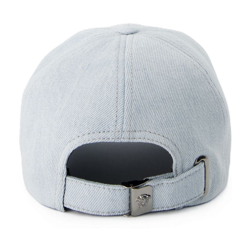 Versace 1010746_1a10780 Baseball Cap — Light Blue Cotton Caps