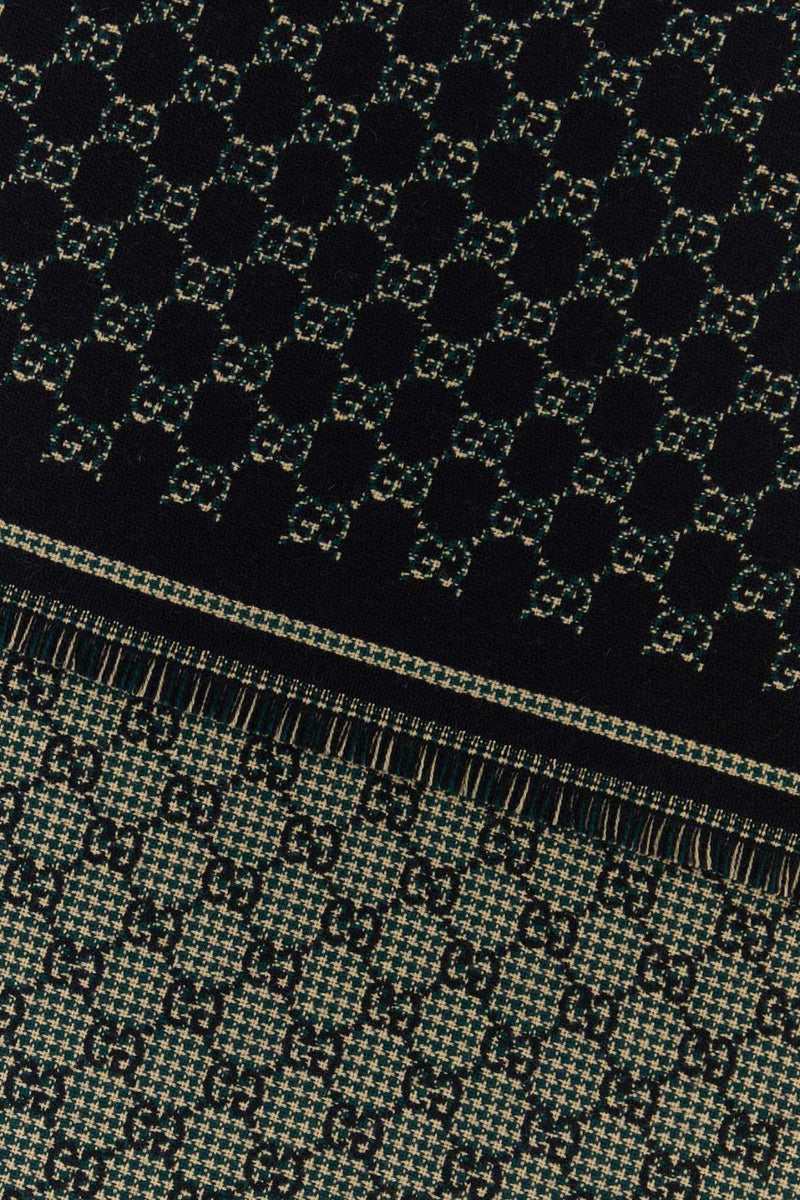 Gucci Stenmix Scarf — Black Exterior: Wool Scarfs