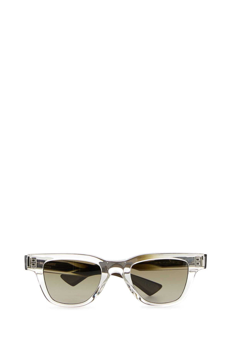 Saint Laurent 822251y9967 Acetate Wayfarer Sunglasses — Clear Exterior