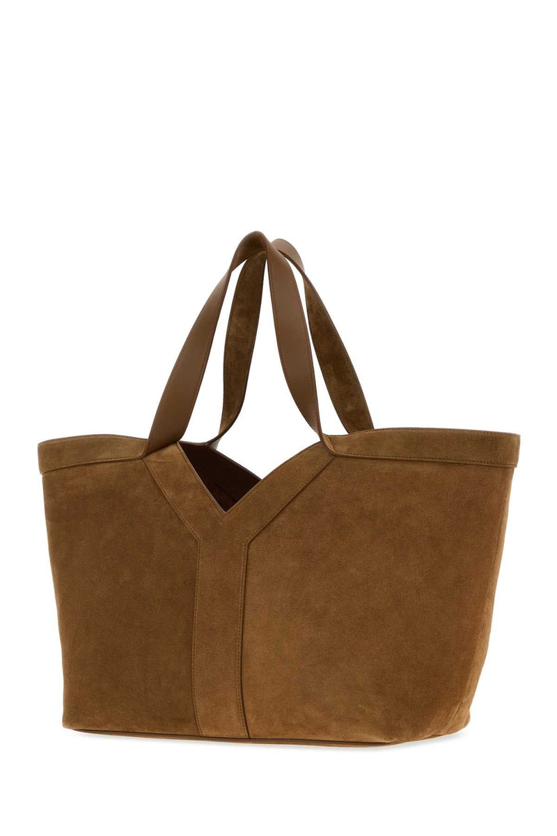 Saint Laurent Tote Bag — Brown Exterior: Suede Lining